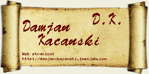 Damjan Kaćanski vizit kartica
